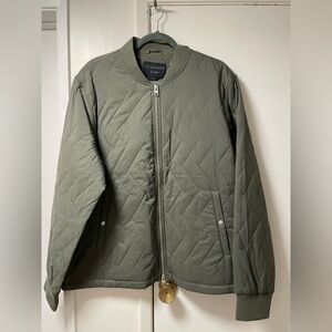 NWT All Saints Men's Olive Quilted Puffer Jacket